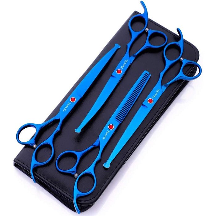 Набір для грумінгу тварин: 4 професійні ножиці з нержавіючої сталі для собак, котів та інших домашніх улюбленців