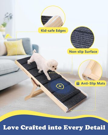 Рампа для собак та котів Hunderampe - складана, регульована, до 90 кг (внутрішнє використання до 35 кг)