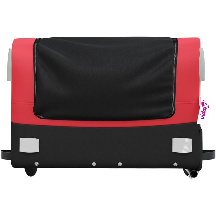 Дитячий причіп-транспортер для собак, велосипедний причіп чорного та червоного кольорів, 45 кг, сталь, для щоденного транспортування, легко монтується