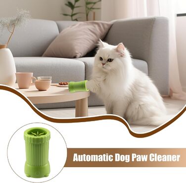 Автоматичний мийник лап для собак, USB-мийка для лап домашніх тварин, розумний автоматичний очищувач лап для середніх собак – для дому, вдома, для середніх та великих порід, цуценят (зелений)
