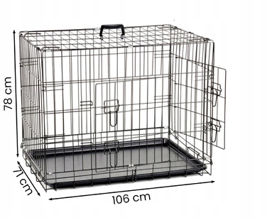 Металева клітка-вольєр Siatex для великих собак, 71 x 106 x 78 см