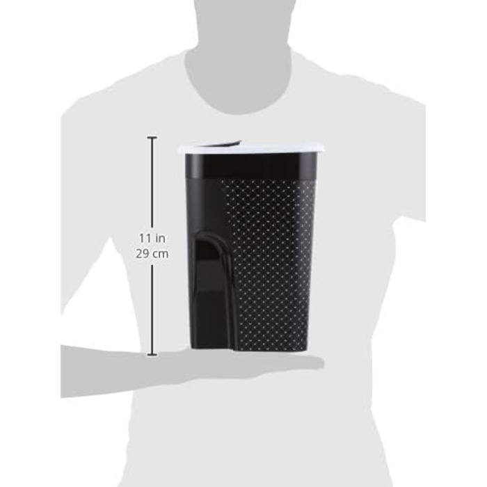 Контейнер для корму Rotho Flo 4.1л з кришкою, з безпечного пластику (PP), BPA-free, чорний