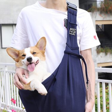 Тканинна переноска для собак та котів, блакитна, до 4,5 кг