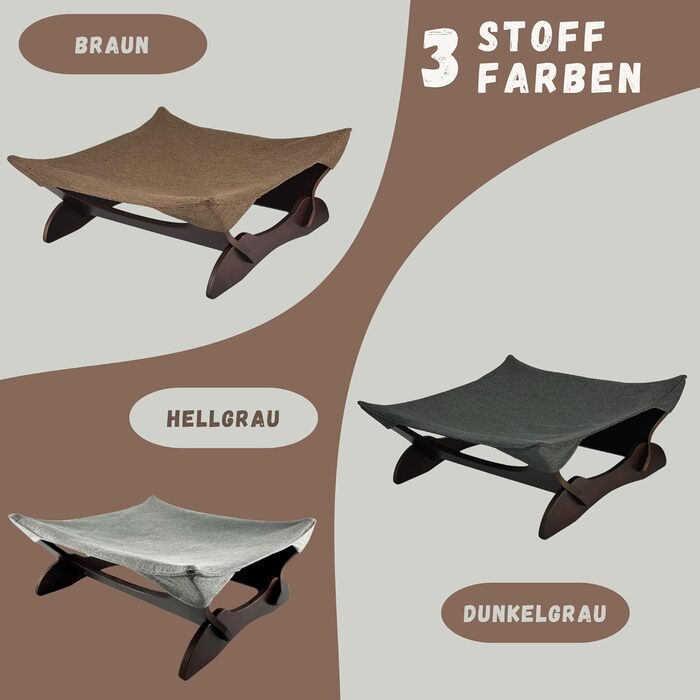 Крісло-гамак для котів та маленьких собак, крісло-лежанка для тварин, коричневе