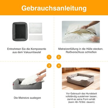 Лягу для собак середніх та великих порід Zedelmaier, 90х68х19 см: зносостійкий кошик, товсте ліжко, миється, водонепроникна, сірий колір.