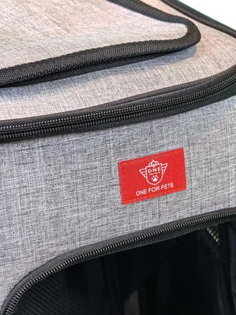 Розширюваний рюкзак для котів та собак One for Pets, сірий колір. Зручний для подорожей та прогулянок.
