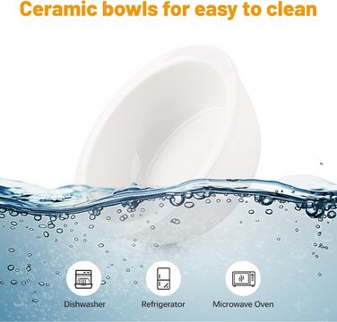 Набір мисок для котів та маленьких собак Bartuke Katzennapf Erhöht: годівниця, миска для їжі та вода (сірий)