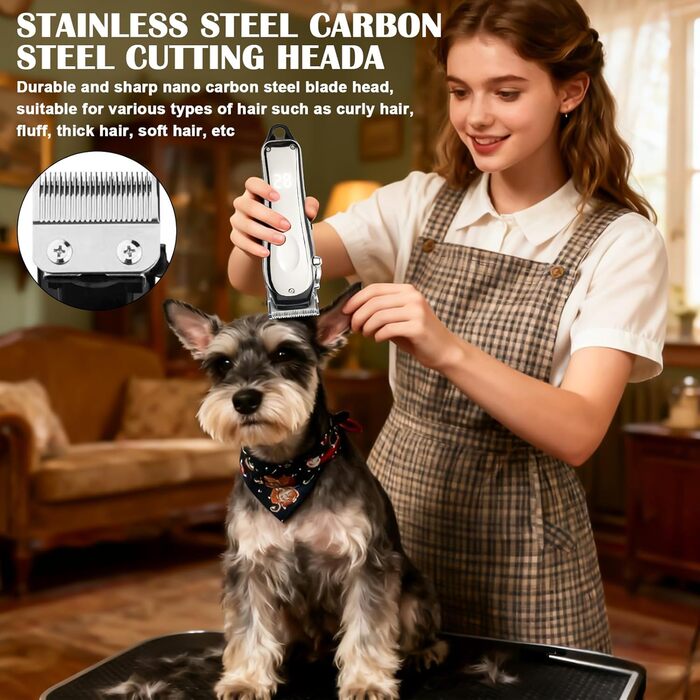 Бездротова машинка для стрижки шерсті коней Leise, 20W, 1500mAh, для густого волосся, стрижка собак та коней, 180x45 мм