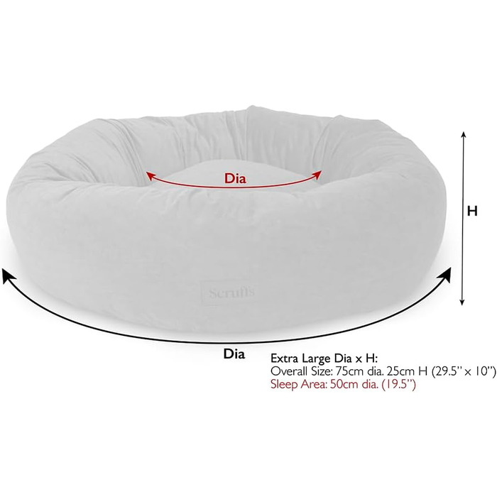 Scruffs Oslo Ringbett - кільце для дресирування собак, рожевий, XL