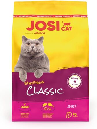 Сухий корм для стерилізованих котів JosiCat Sterilised Classic з птицею, 10 кг