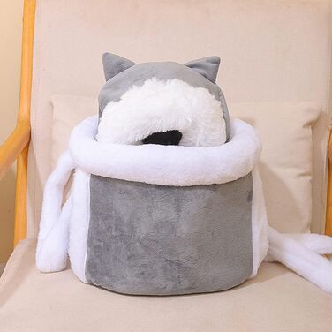 Рюкзак для собак - переноска для маленьких собак, сірий, розмір M