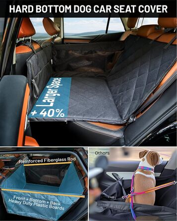 Захисний чохол на автокрісло для собак великих порід, жорстка підкладка, розширення заднього сидіння, водовідштовхуючий, антиковзний, для авто/SUV