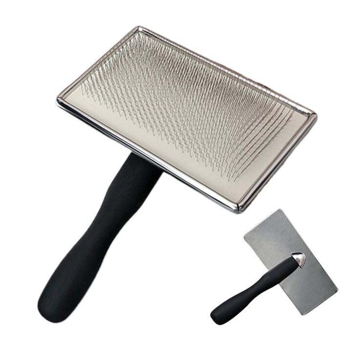 Гребінець для собак - щітка для грумінгу з металевими щетинками, видалення підшерстка, догляд за довгою та короткою шерстю