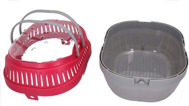 Транспортний бокс для морських свинок, щурів, дегусів, великий, червоний, 3 шт.