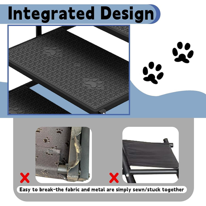 Рампа для собак у машину, складана, до 80 кг, 5 сходинок