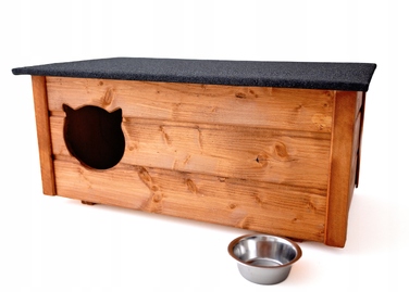 Будиночок для кота, коричневий, прямокутний, 88 x 45 x 35 см