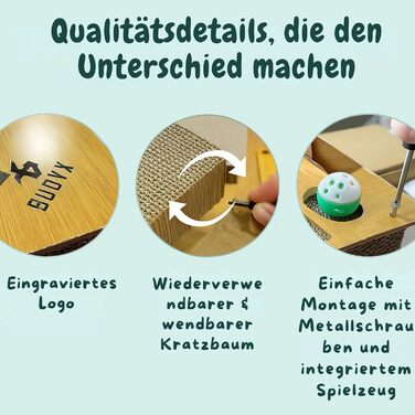 Кігтеточка для котів у формі L - щільний гофрокартон - для дряпання та відпочинку - екологічна, двостороння та стійка - ідеальна для домашніх котів