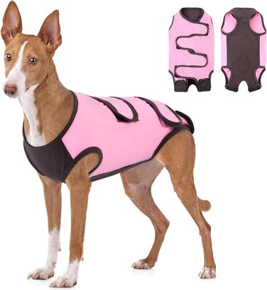 Піжама для собак після операції ASENKU: захист від лизання, альтернатива конусу, рожева, M