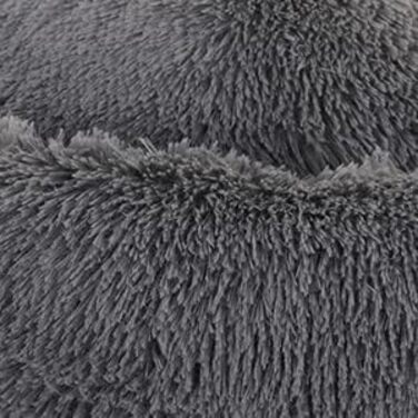 Кругле ліжко для собак маленьких порід - м'яке та миється - ідеальне для комфорту вашого улюбленця. Підходить для Чихуахуа та Йоркширських тер'єрів до 4 кг. Діаметр 50 см, розмір 50x50x18 см, темно-сірий колір.