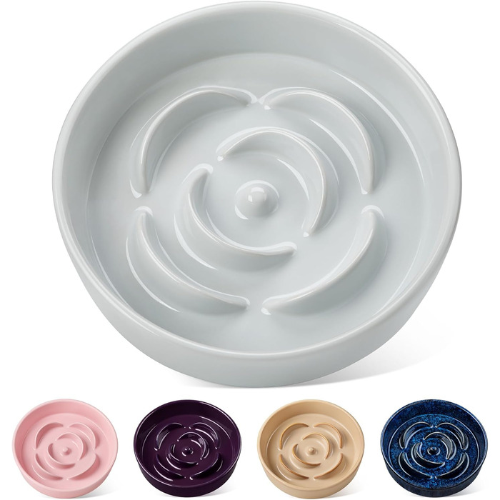 Миска для собак з кераміки vancasso Antischling, для середніх та великих собак, сіра (15,9 см)