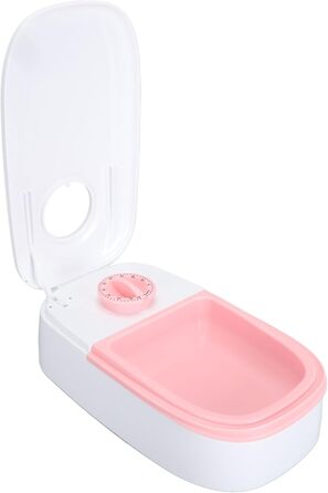 Автоматичний диспенсер для котячого корму з охолоджуваним відсіком, годівниця для малих собак, сухий/вологий корм, програмована годівниця (РОЖЕВИЙ)