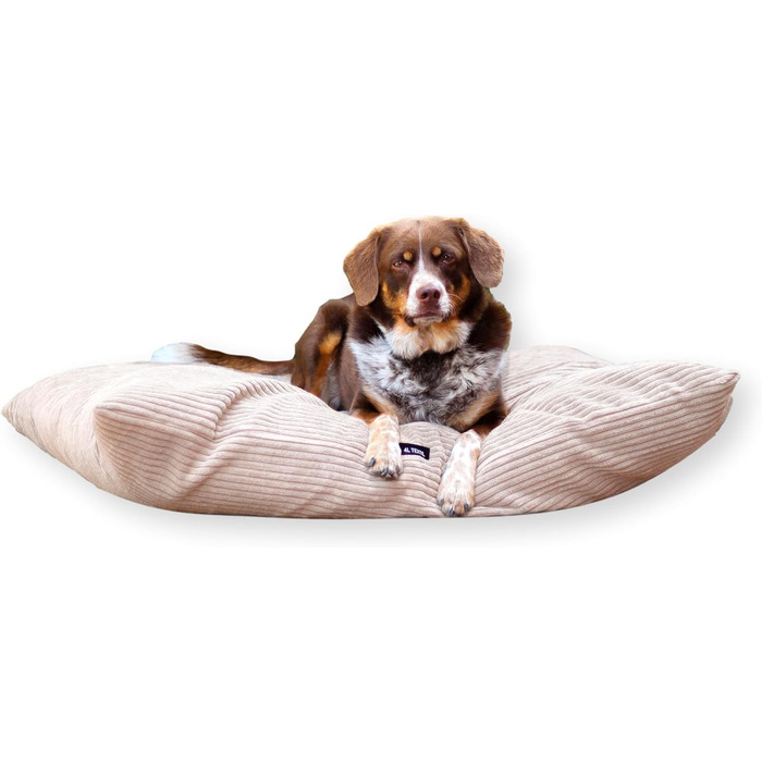 Килимок для собак 4L Textil ZOE: м'який, зручний, з блискавкою, для великих собак, з можливістю прання (графіт, смужки)