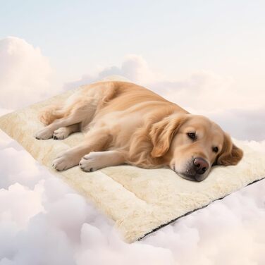 М'яка лежанка для собак Mora Pets: зручна та миюча підстилка для маленьких, середніх та великих собак. Розмір 74x46 см (XXL 104x69 см), колір бежевий