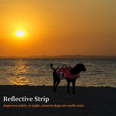 Жилет для собак, що плаває, червоний X-Small: безпечний жилет для плавання з рятувальним ручним захопленням для собак маленьких, середніх та великих порід