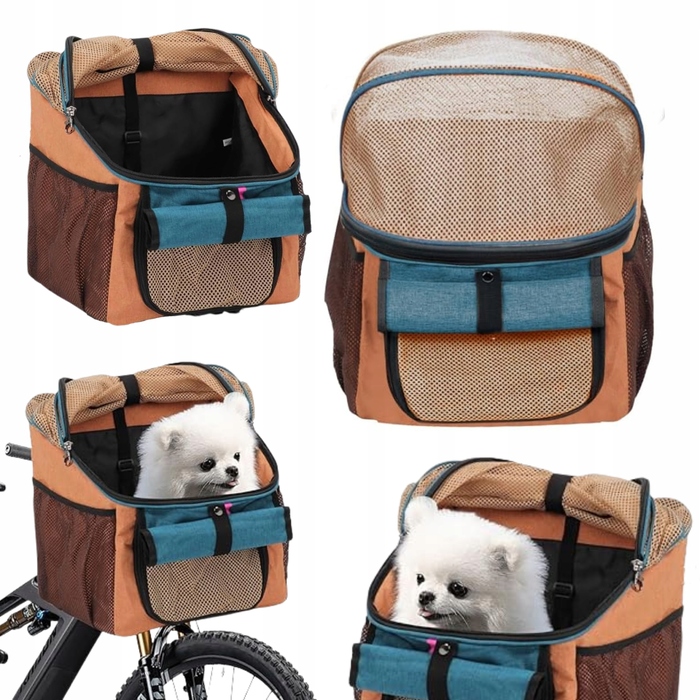 Велосипедний кошик-переноска для собак та котів, сумка з сіткою