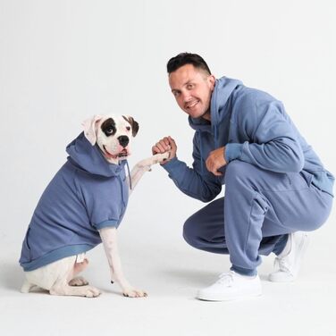 Собачий худі Spark Paws Slate Blue S – преміум фліс, комфорт, для всіх порід