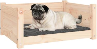 Ліжко для собак та котів біле з масиву сосни. Велике, середнє, зручне, 65,5x50,5x28 см. З інструкцією з монтажу.