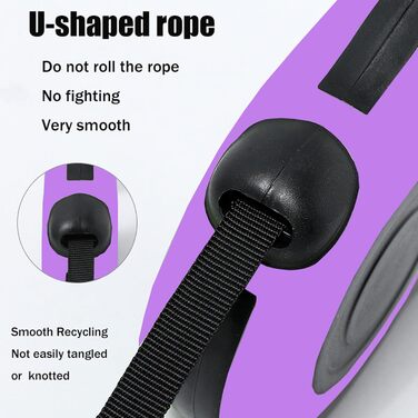 Рулетка для собак та котів з автоматичним згортанням, нейлонова шлейка, зручний ручний гачок, міцна, 3.4-5.6 м