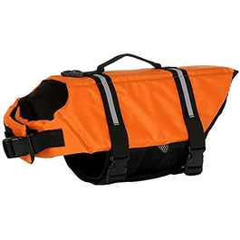 Жилет для плавання для собак - безпечний жилет-мандель для цуценят та великих собак (Помаранчевий, M)