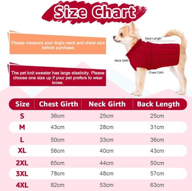 Пуловер для собак SlowTon, пуловер з коміром-стійкою для маленьких та середніх собак, теплий зимовий пуловер з отвором для повідка, червоний, розмір M