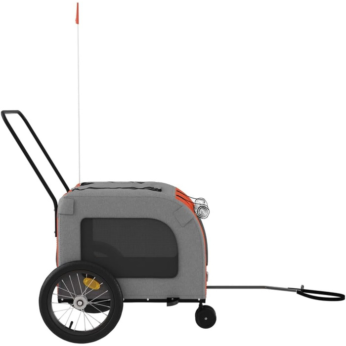 Причіп для тварин на велосипед Оксфорд та Ізон - Оранжевий, 63 x 121 x 65 см