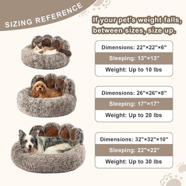 Кругла подушка-ліжко для собак Pfote Form: м'яка та зручна, для середніх та маленьких собак, Jumbo розмір, сірий колір