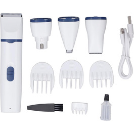 Набір для догляду за собаками: машинка для стрижки з 4 насадками, USB-зарядка, бездротовий шлифувальник кігтів, професійний триммер для лап, тиха машинка для собак