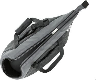 Сумка-переноска для собак і котів з штучної шкіри - переноска для маленьких тварин до 5 кг - сіра, 25 x 50 x 27 см