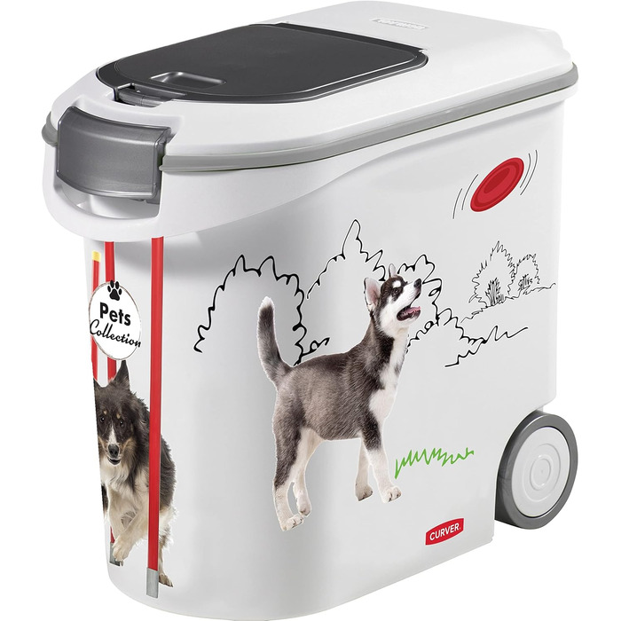 Контейнер для корму собак Curver 35 л, герметичний, на колесах, проти запаху, Pets Collection