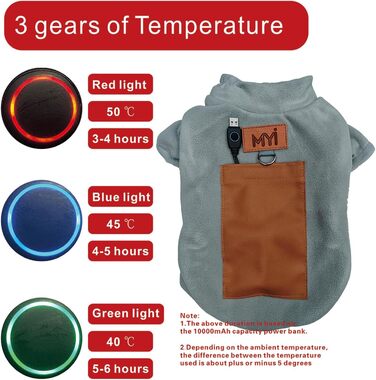 Теплий зимовий одяг для собак MYI, для маленьких, середніх та великих собак, сірий, розміри L (30 см), XL (35 см)