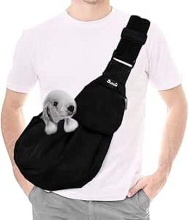 Сумка-переноска для собак SlowTon, зручна переноска для тварин з регульованим плечовим ременем та передньою кишенею, ідеальна для прогулянок та подорожей