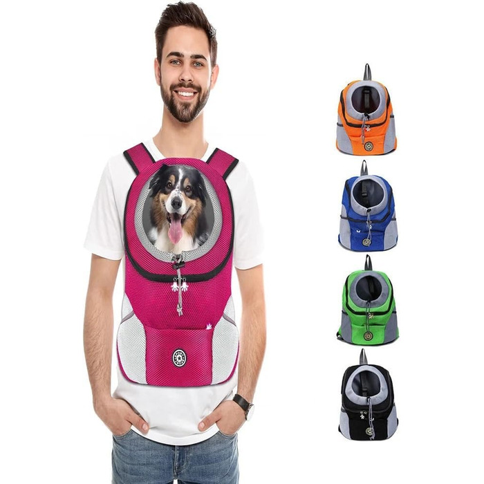 Рюкзак для собак Bis, переноска для маленьких собак, рюкзак-переноска для тварин, рюкзак для собак, портативна переноска для собак, рюкзак для подорожей на відкритому повітрі (зелений, S)