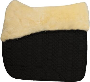 Підкова Engel Reitsport для конкурного та тренувального верхового лицеміря, чорна, з наповнювачем та овечкою, розмір Medium