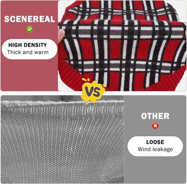 Теплий в'язаний пуловер для собак SCENEREAL з візерунком, м'який пуловер з коміром-горловиною для цуценят, маленьких, середніх та великих собак, котів, для осені та зими, захист від холоду, зелений, розмір Small