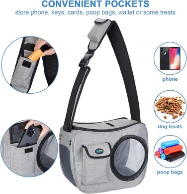 Сумка-переноска для собак та котів Ownpets, до 5.5 кг, з вентиляцією та регульованим ременем