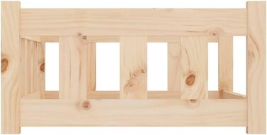 Ліжко для собак та котів з дерева, зручне, водонепроникне, 75,5x55,5x28 см, коричневе