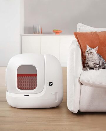 PETKIT Pura Max самоочищуюча лоток для котів, автоматичний лоток, з керуванням через додаток, великий об'єм 76л, для кількох котів, без розчину для очищення