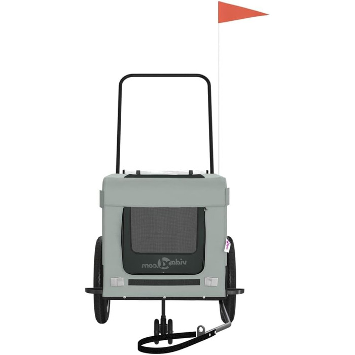 Причіп для велосипеда Gecheer для собак, чорний, з оксфордської тканини та металу, вантажний, транспортний, 93934, зелений (135 x 68.5 x 73.5 см, сірий)