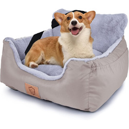 Зонєма ZNM Сидіння для собаки 2 в 1: автокрісло та переноска. Безпечне, водонепроникне, з регульованим ременем та сумкою для зберігання.