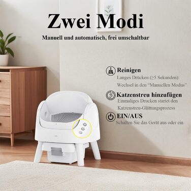 Автоматичний лоток для котів з самоочищенням, 10л, XL, білий